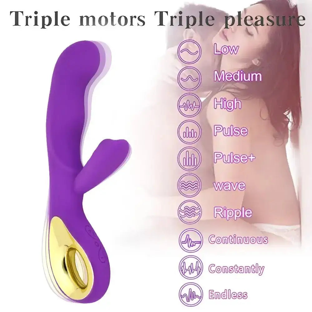 3 In 1 Dildo Rabbit Vibrator for Women G - Spot Orgasm Masturbator Anal Plug Clitoris Stimulator Female Masturbation Sex Toys 18 - The Lady's Haven