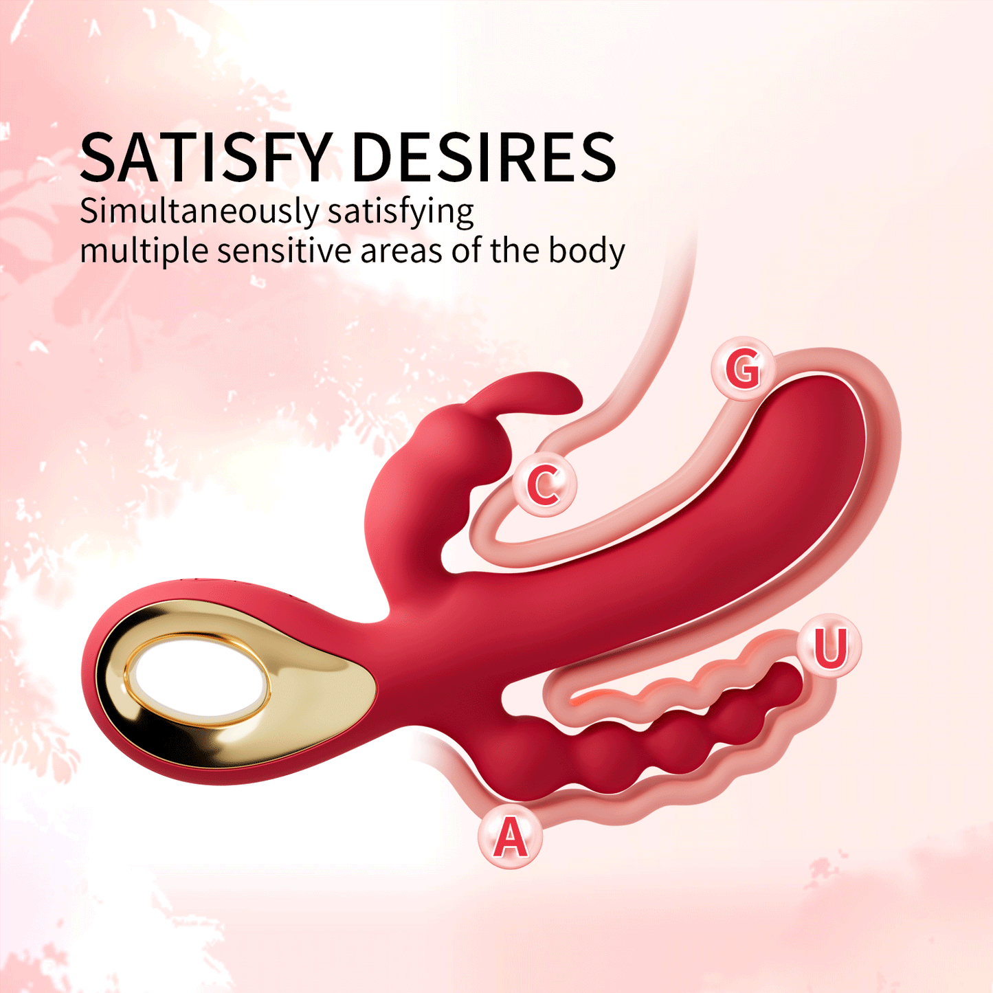 3 In 1 Dildo Rabbit Vibrator for Women G-Spot Orgasm Masturbator Anal Plug Clitoris Stimulator Female Masturbation Sex