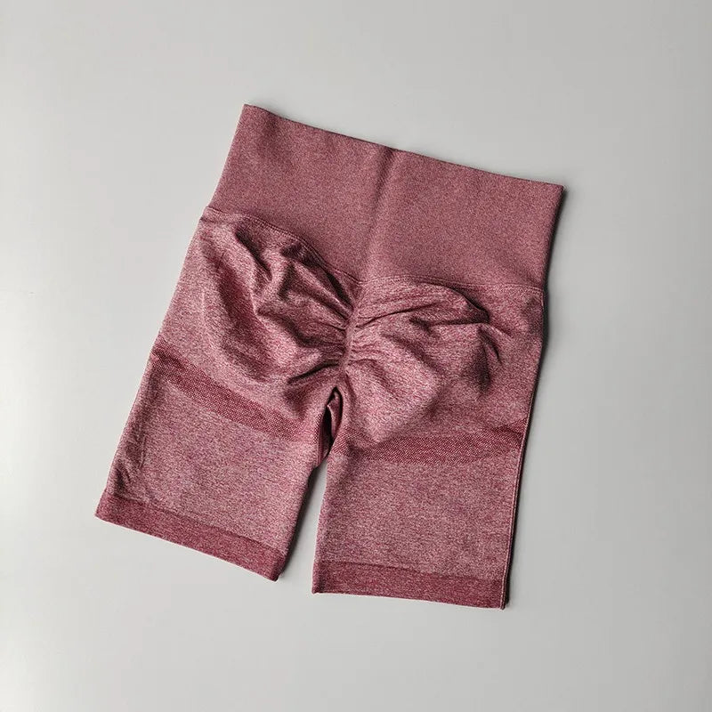 Nahtlose Yoga-Shorts mit hoher Taille für Damen
