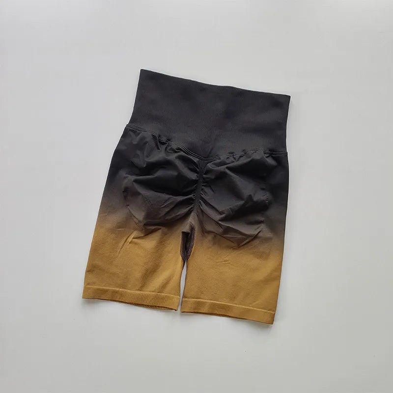 Damen-Lauf-Yoga-Shorts mit hoher Taille