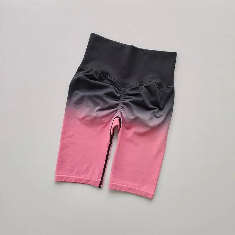 Damen-Lauf-Yoga-Shorts mit hoher Taille