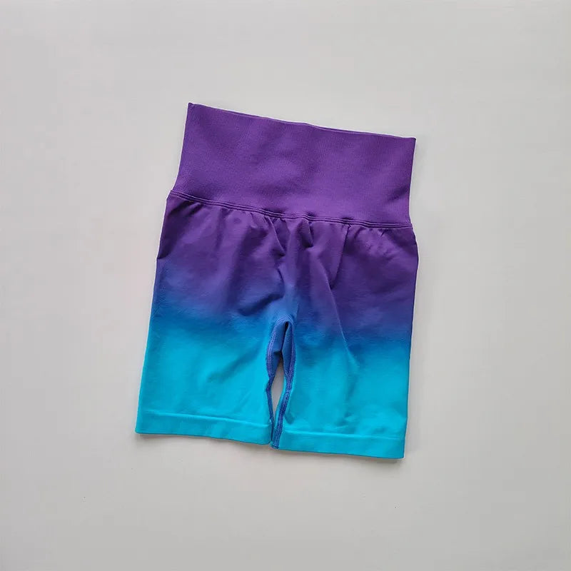 Damen-Lauf-Yoga-Shorts mit hoher Taille