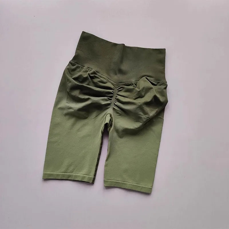 Damen-Lauf-Yoga-Shorts mit hoher Taille