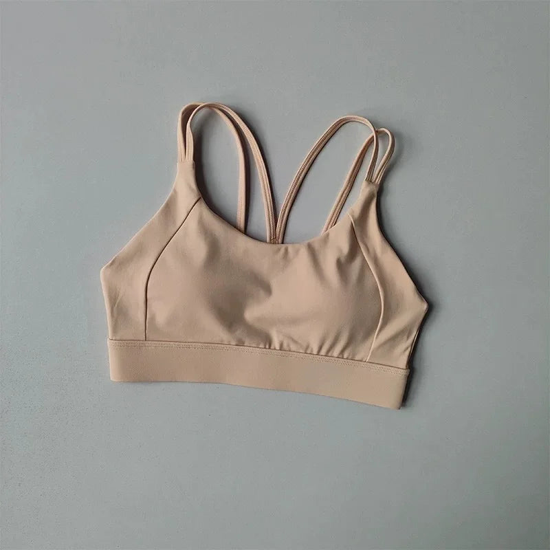 Women’s Color‑Block Shockproof Sports Bra