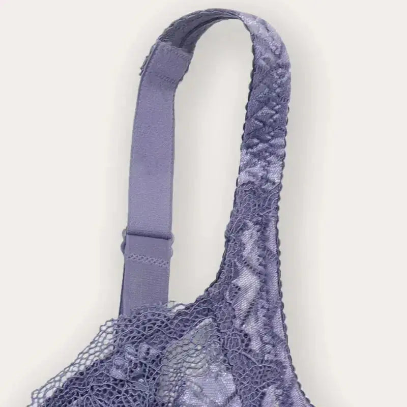 Beauwear Plus Size Sexy Bra Women’s Plus Solid Contrast Embroidery Lace Underwire Full Coverage Bra