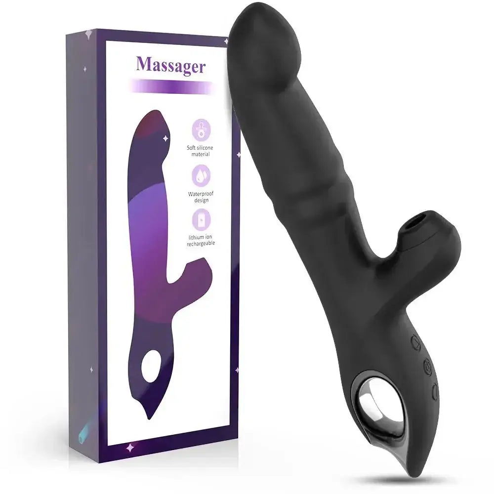 Female Clit Sucker Rabbit Vibrator Vibrating Sucking Swing Vagina GSpot Dildo Masturbator Three Motor Massager Sex Toy for Women - The Lady's Haven
