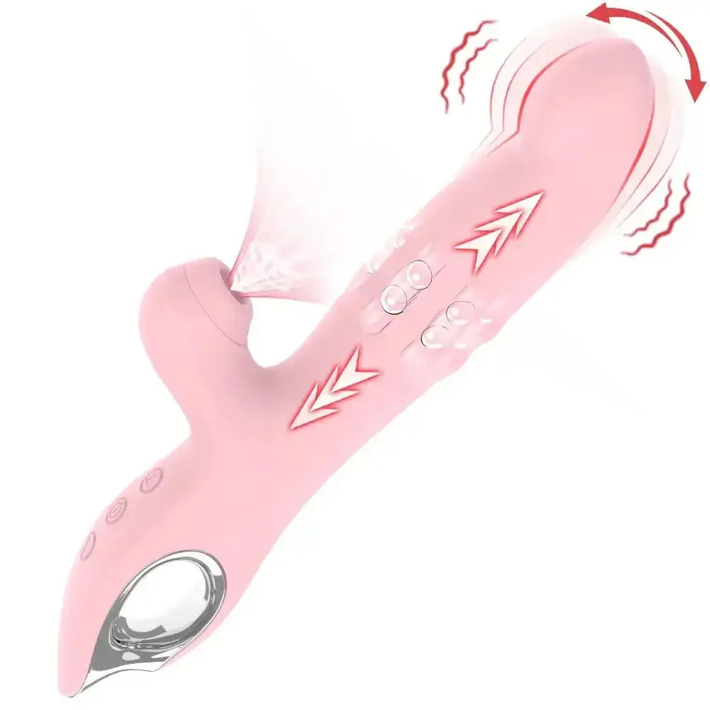 Female Clit Sucker Rabbit Vibrator Vibrating Sucking Swing Vagina GSpot Dildo Masturbator Three Motor Massager Sex Toy for Women - The Lady's Haven