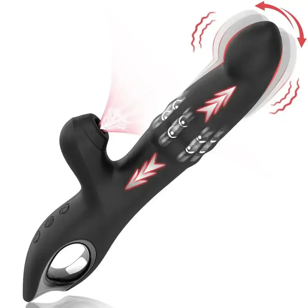 Female Clit Sucker Rabbit Vibrator Vibrating Sucking Swing Vagina GSpot Dildo Masturbator Three Motor Massager Sex Toy for Women - The Lady's Haven