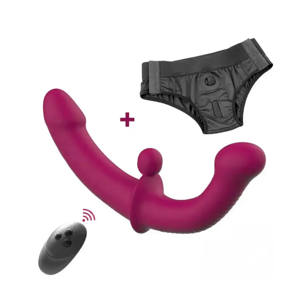 G - Spot Double - Ended Adult Sex Toys with 10 Modes Strapless Strap - on Dildo Vibrator with Remote Control for Women Lesbian Couples - The Lady's Haven