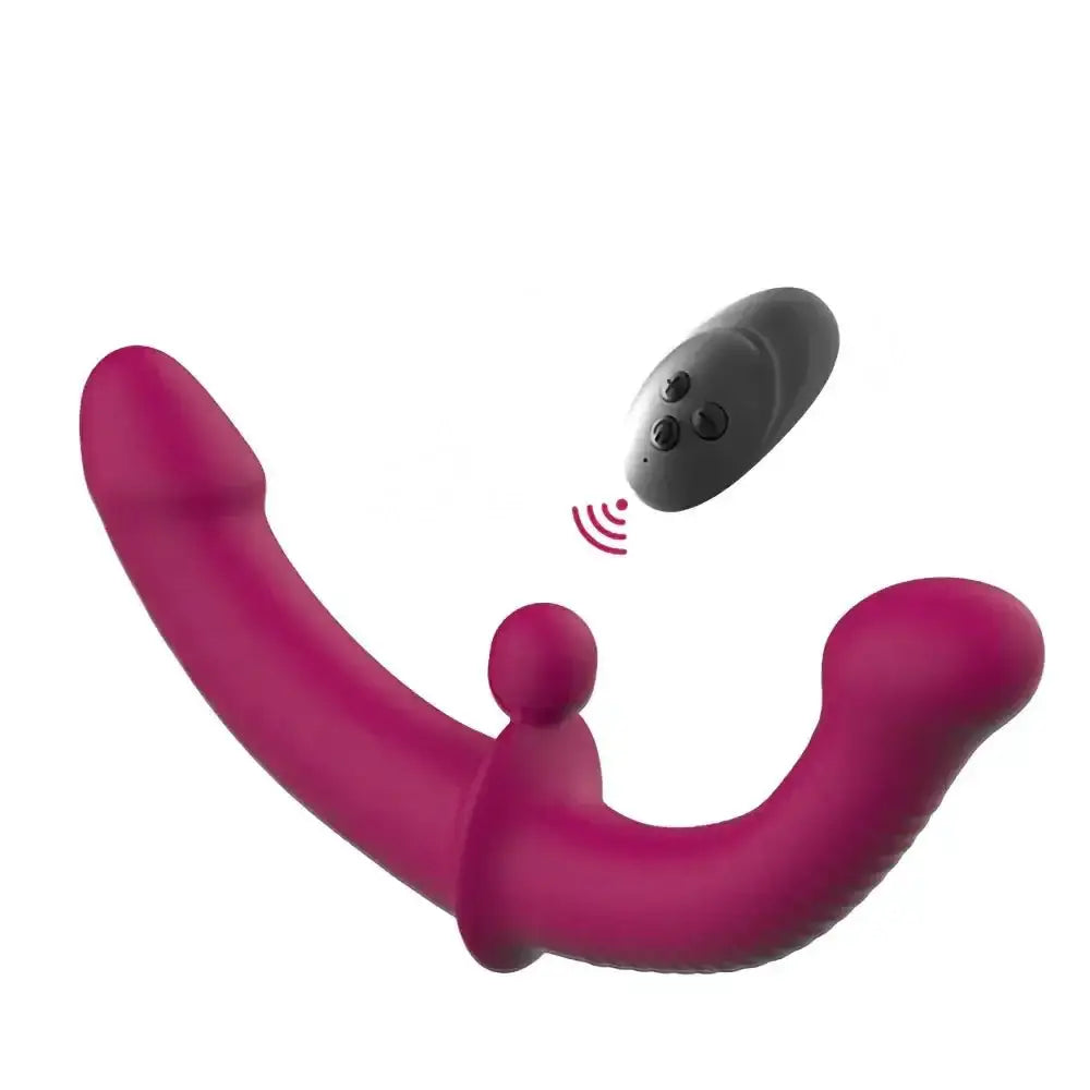 G - Spot Double - Ended Adult Sex Toys with 10 Modes Strapless Strap - on Dildo Vibrator with Remote Control for Women Lesbian Couples - The Lady's Haven