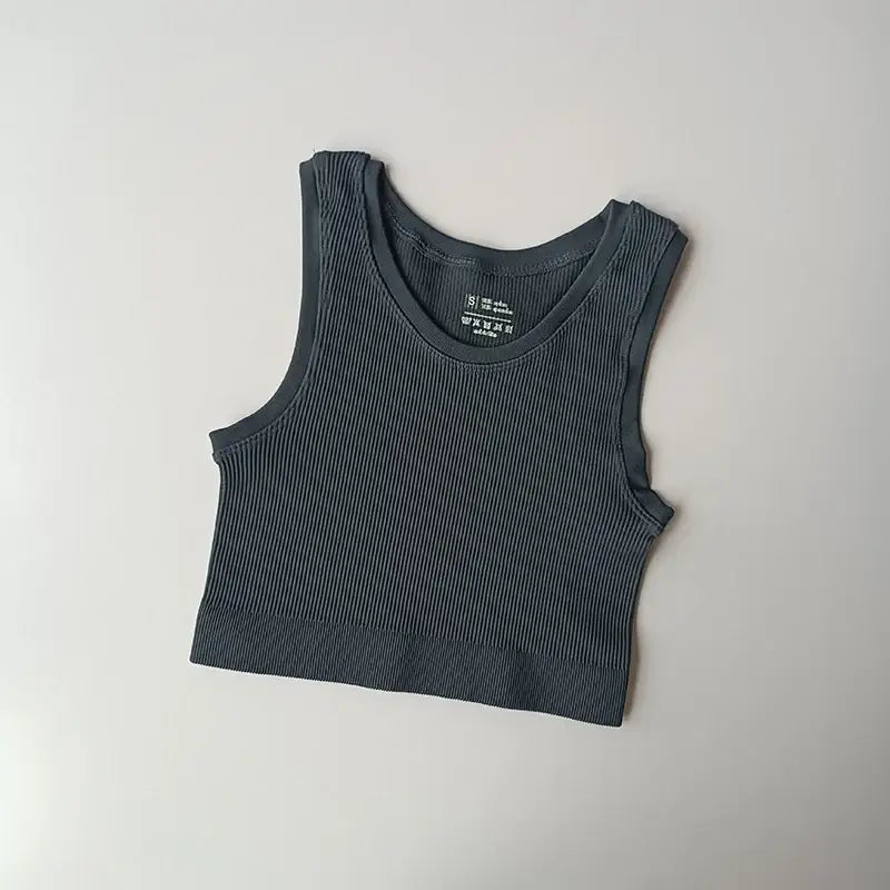 Ladies Seamless Yoga Vest Stylish Comfy - The Lady's Haven Boutique