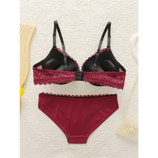 Ladies Sexy Embroidered Lace Lingerie Set - The Lady's Haven Boutique