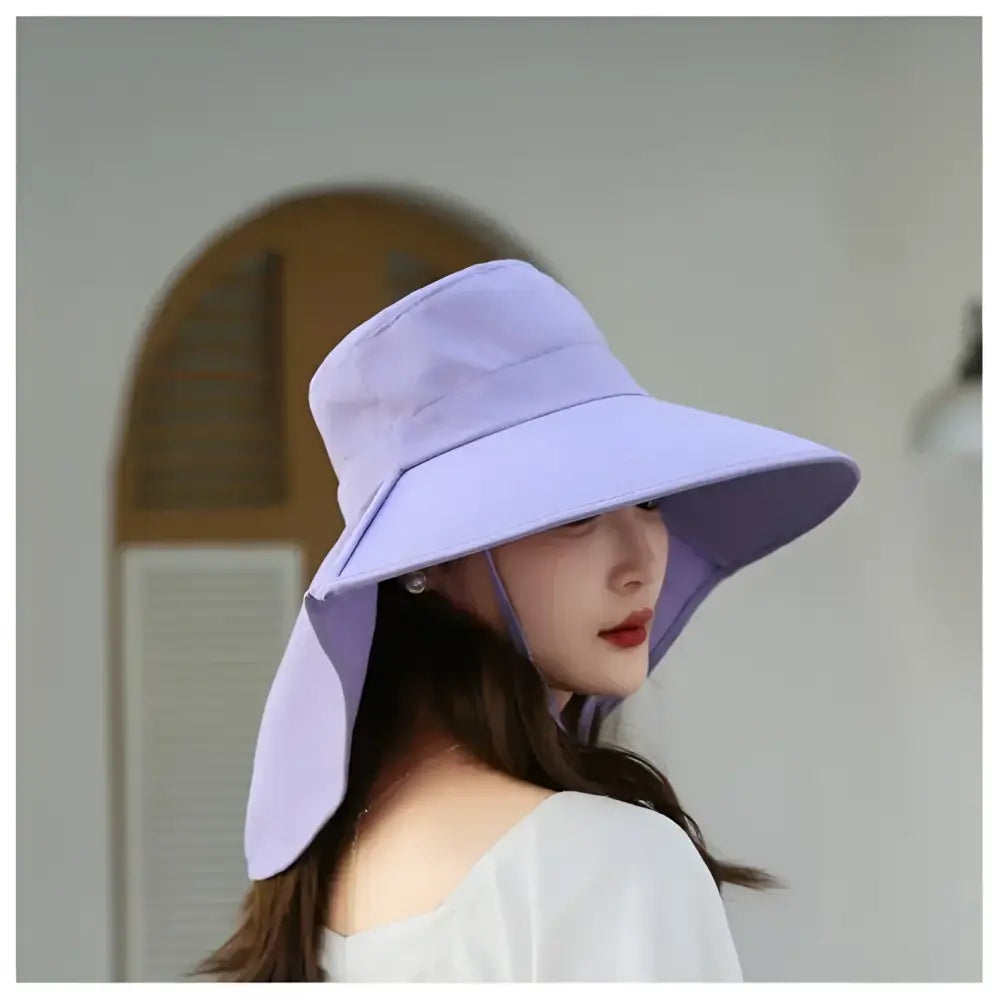 Outdoor Sun Bucket Hat for Women Girls Fishing Hat Wide Brim Bucket Hat with Neck Cover 50 + UPF Protection Safari Cap