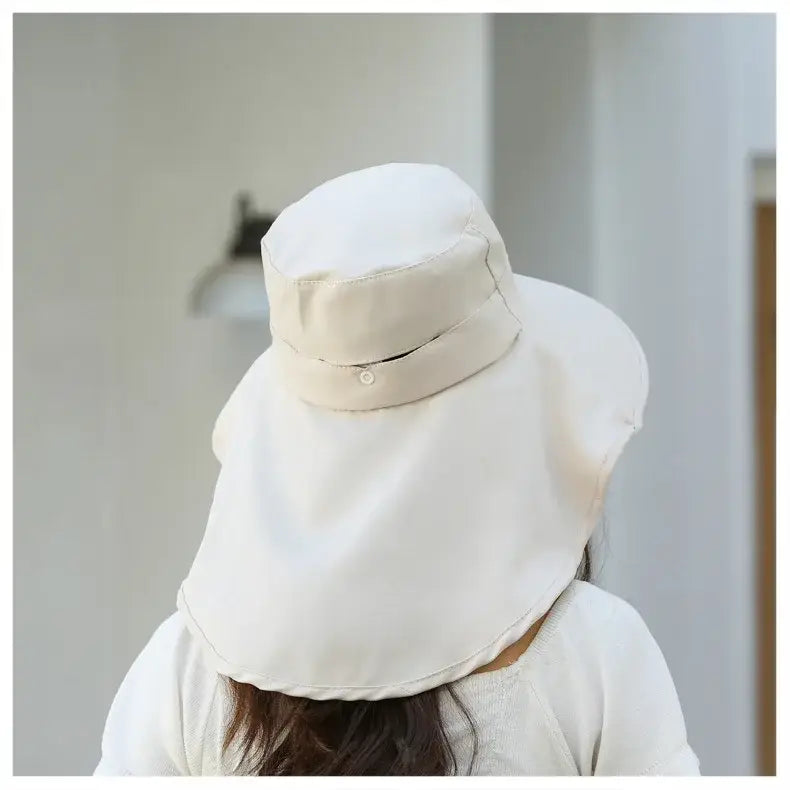 Outdoor Sun Bucket Hat for Women Girls Fishing Hat Wide Brim Bucket Hat with Neck Cover 50 + UPF Protection Safari Cap