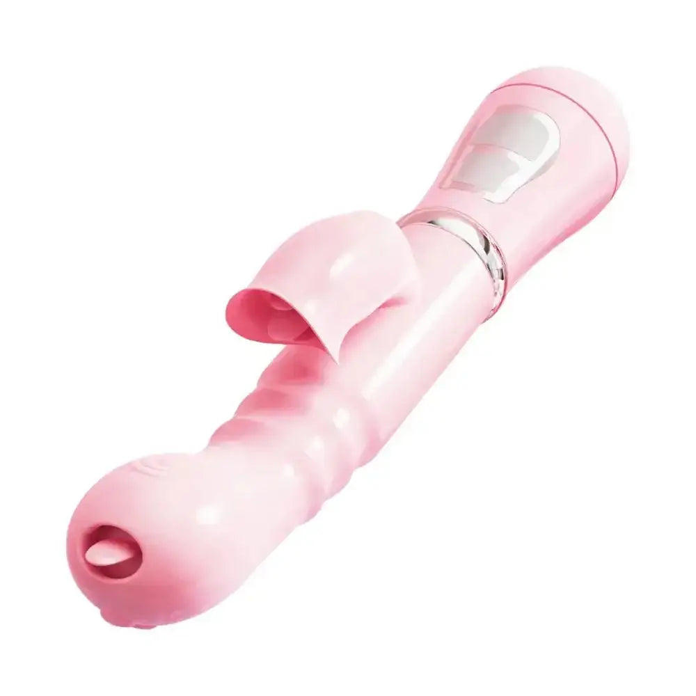 Rabbit G Spot Dildo Vibrator Clitoris Stimulator Penis Anal Double Penetration Tongue Licking Double Rod Sex Toy For Women Adult - The Lady's Haven