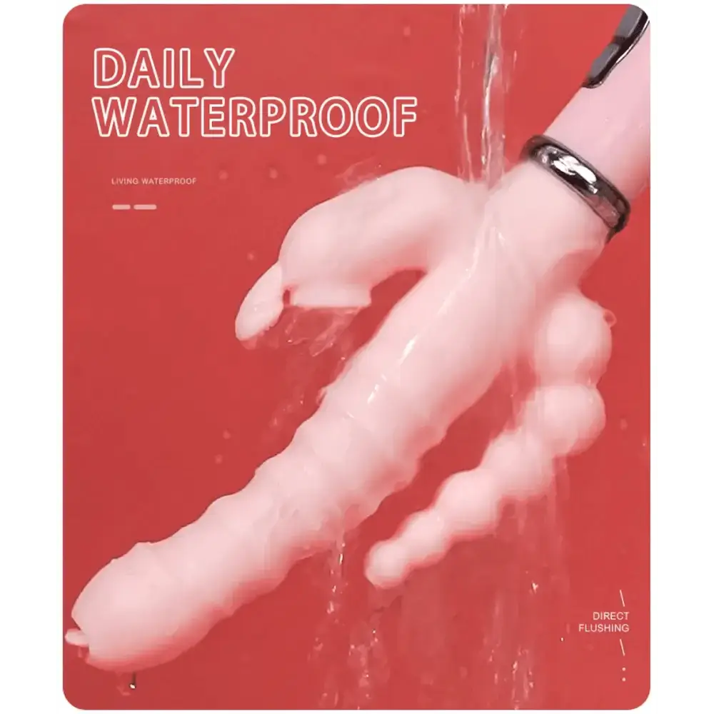 Rabbit G Spot Dildo Vibrator Clitoris Stimulator Penis Anal Double Penetration Tongue Licking Double Rod Sex Toy For Women Adult - The Lady's Haven