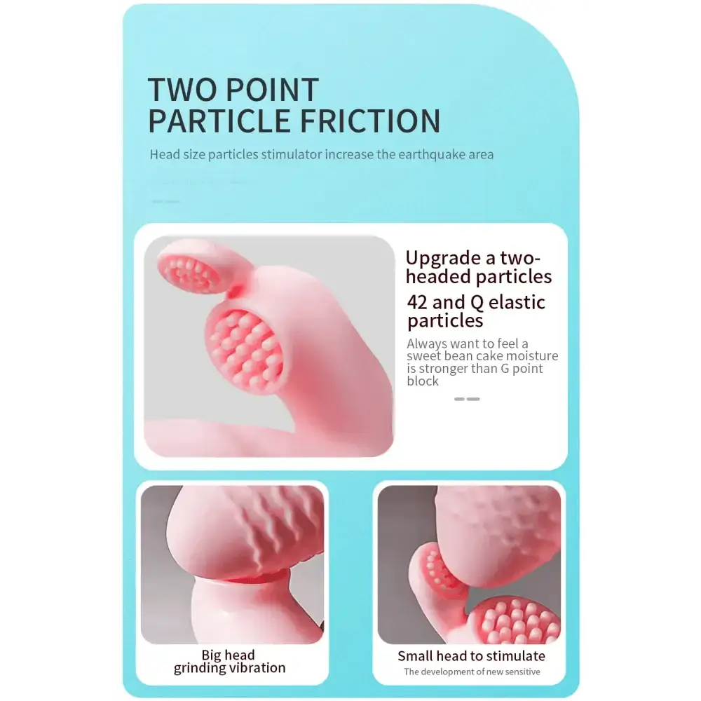 Rabbit G Spot Dildo Vibrator Clitoris Stimulator Penis Anal Double Penetration Tongue Licking Double Rod Sex Toy For Women Adult - The Lady's Haven