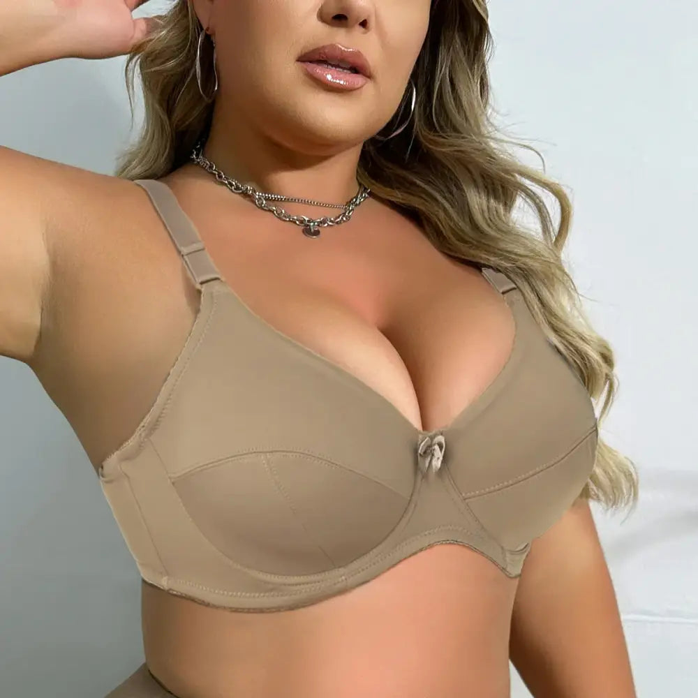 Simple Fashion Underwire Bras for Women Plus Size Lingerie Unlined Thin Underwear Big Size Bra Cup C D E F