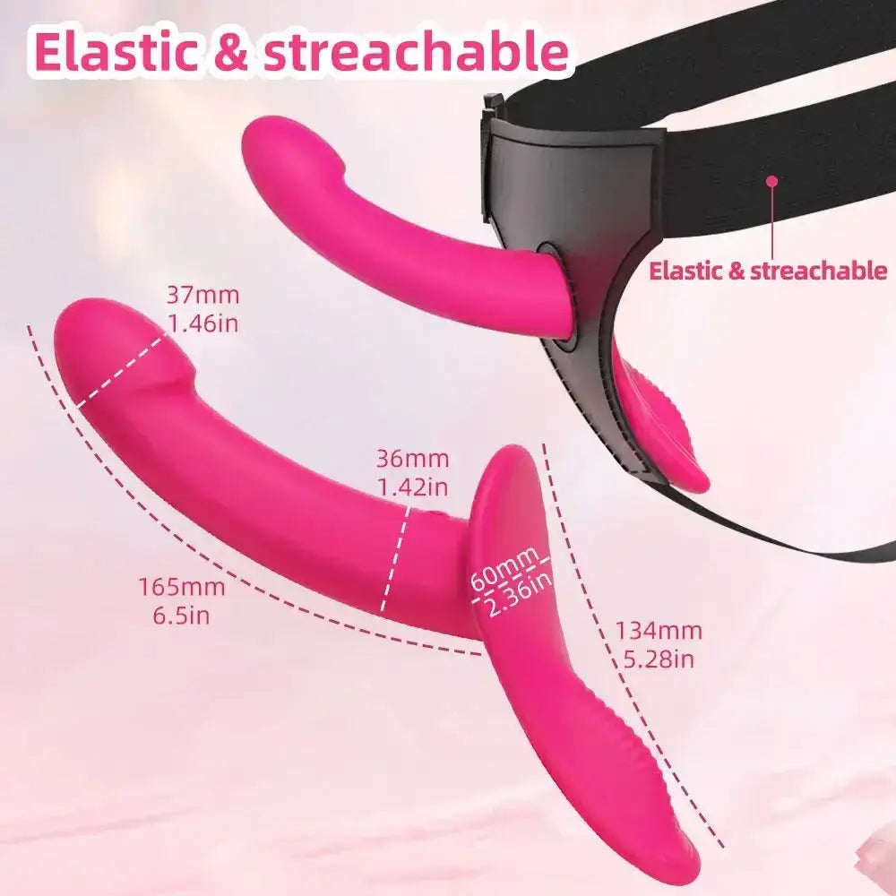 Strap - On Vibrating Dildo Adjustable Harness Vibrator with 10 Vibration Modes Wearable Harness Sex Toy for Female Couple Lesbians - The Lady's Haven