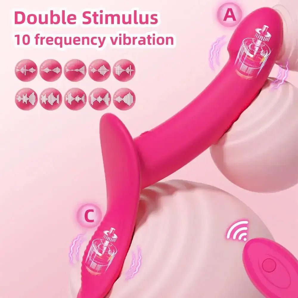 Strap - On Vibrating Dildo Adjustable Harness Vibrator with 10 Vibration Modes Wearable Harness Sex Toy for Female Couple Lesbians - The Lady's Haven