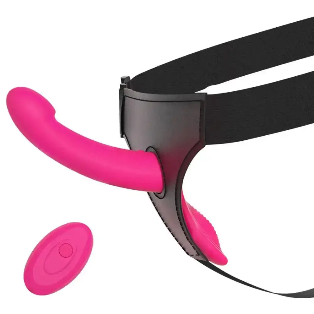 Strap - On Vibrating Dildo Adjustable Harness Vibrator with 10 Vibration Modes Wearable Harness Sex Toy for Female Couple Lesbians - The Lady's Haven