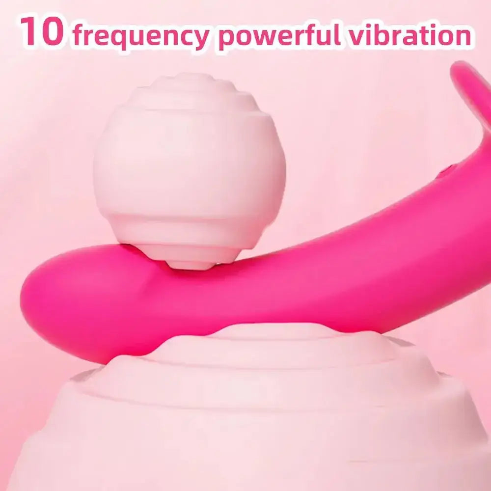 Strap - On Vibrating Dildo Adjustable Harness Vibrator with 10 Vibration Modes Wearable Harness Sex Toy for Female Couple Lesbians - The Lady's Haven