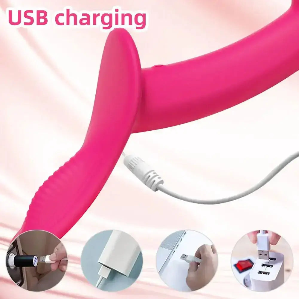 Strap - On Vibrating Dildo Adjustable Harness Vibrator with 10 Vibration Modes Wearable Harness Sex Toy for Female Couple Lesbians - The Lady's Haven