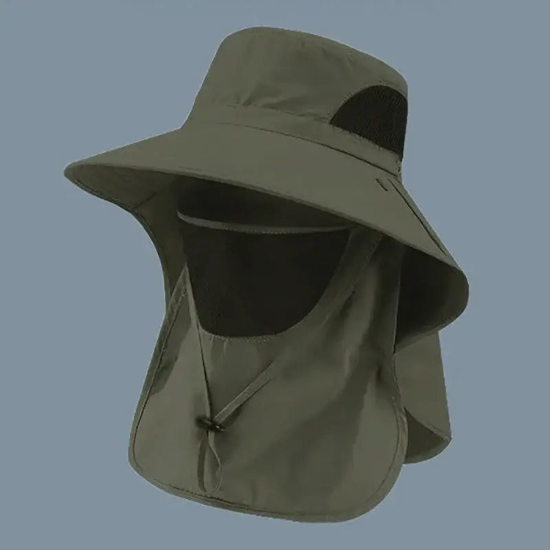 Summer Sun Hats UV Protection Outdoor Hunting Fishing Cap For Men Women Hiking Camping Visor Bucket Hat Neck Flap