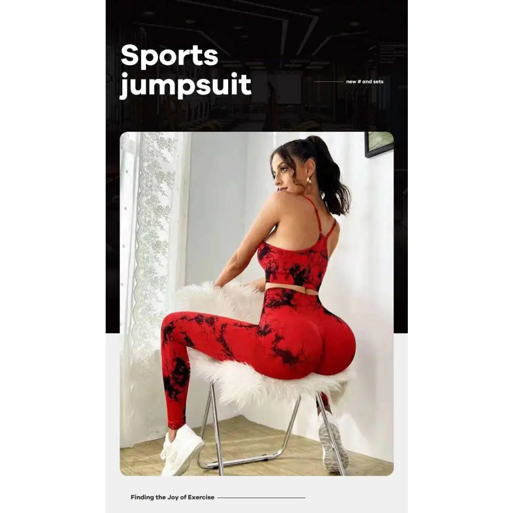 Discover the Tie Dye Yoga Women's Tracksuit Fitness Yoga Sets with seamless sportswear, perfect for workouts and gym sessions.