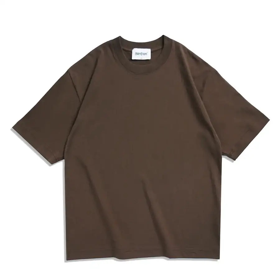WAVLATII Oversized Summer T Shirts for Women Streetwear Tees in a sleek brown color, perfect for casual summer wear.