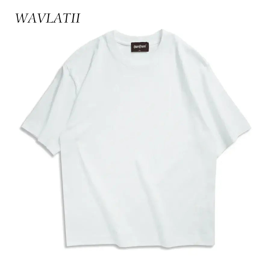 WAVLATII Oversized Summer T Shirts for Women Streetwear Tees in soft fabric, perfect for casual summer outings.
