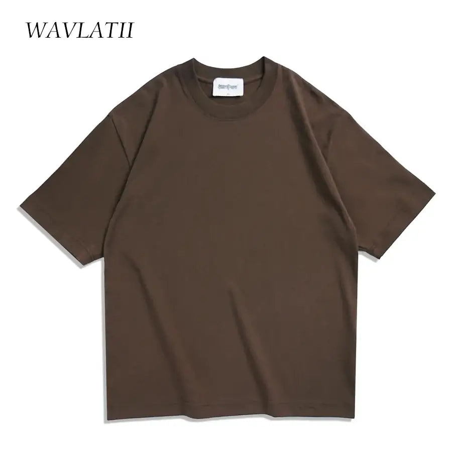 Stylish WAVLATII Oversized Summer T Shirts for Women Streetwear Tees in a relaxed fit, perfect for casual outings.