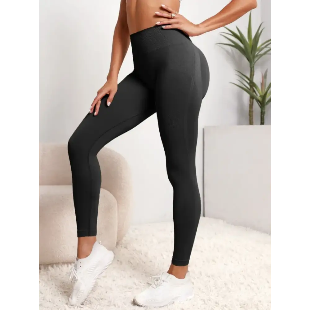 High-waisted Women Seamless Hip Lifting Sports Leggings ideal for fitness, yoga, and gym wear by OVESPORT.
