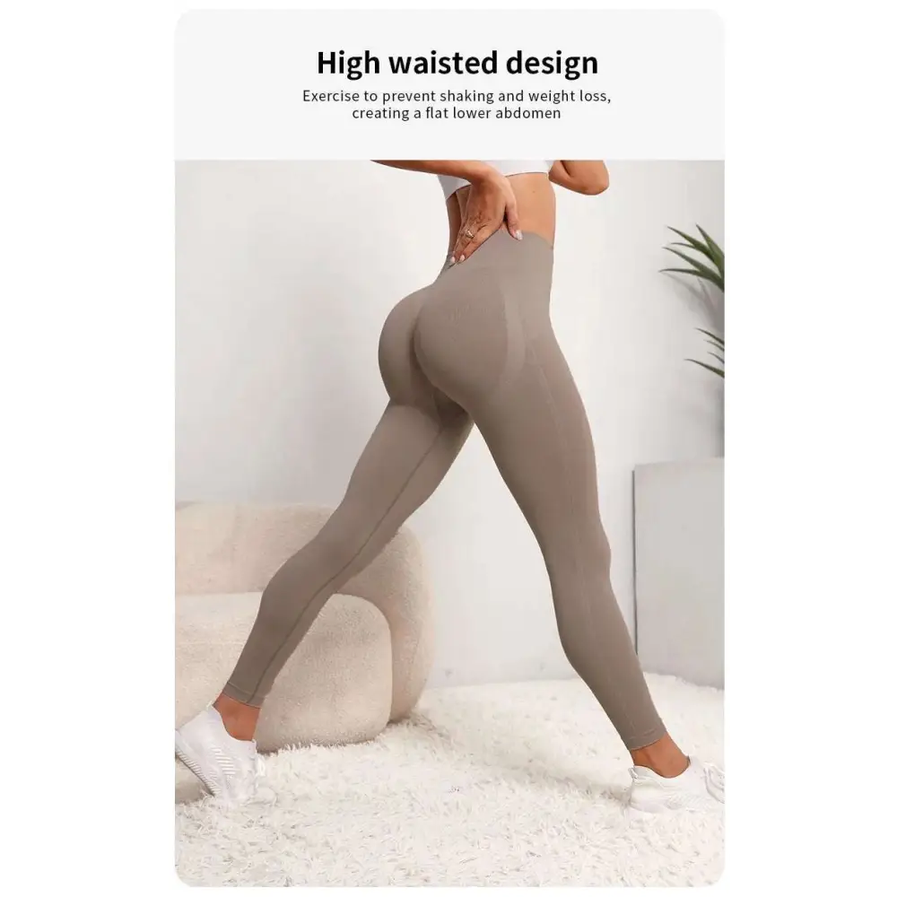 Women Seamless Hip Lifting Sports Leggings High Waist Fitness Leggings Push Up Yoga Gym Clothing Sports by OVESPORT.