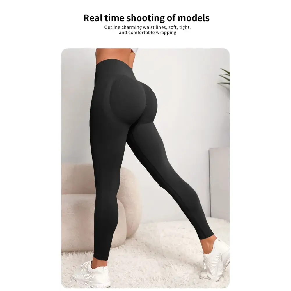 Women Seamless Hip Lifting Sports Leggings High Waist Fitness Leggings Push Up Yoga Gym Clothing Sports by OVESPORT.