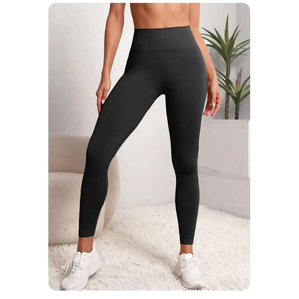 Stylish Women Seamless Hip Lifting Sports Leggings High Waist Fitness Leggings by OVESPORT, perfect for yoga and gym workouts.
