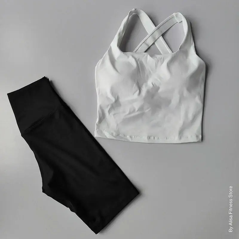 2 Piece Womens Workout Outfit Various Colors - The Lady's Haven Boutique