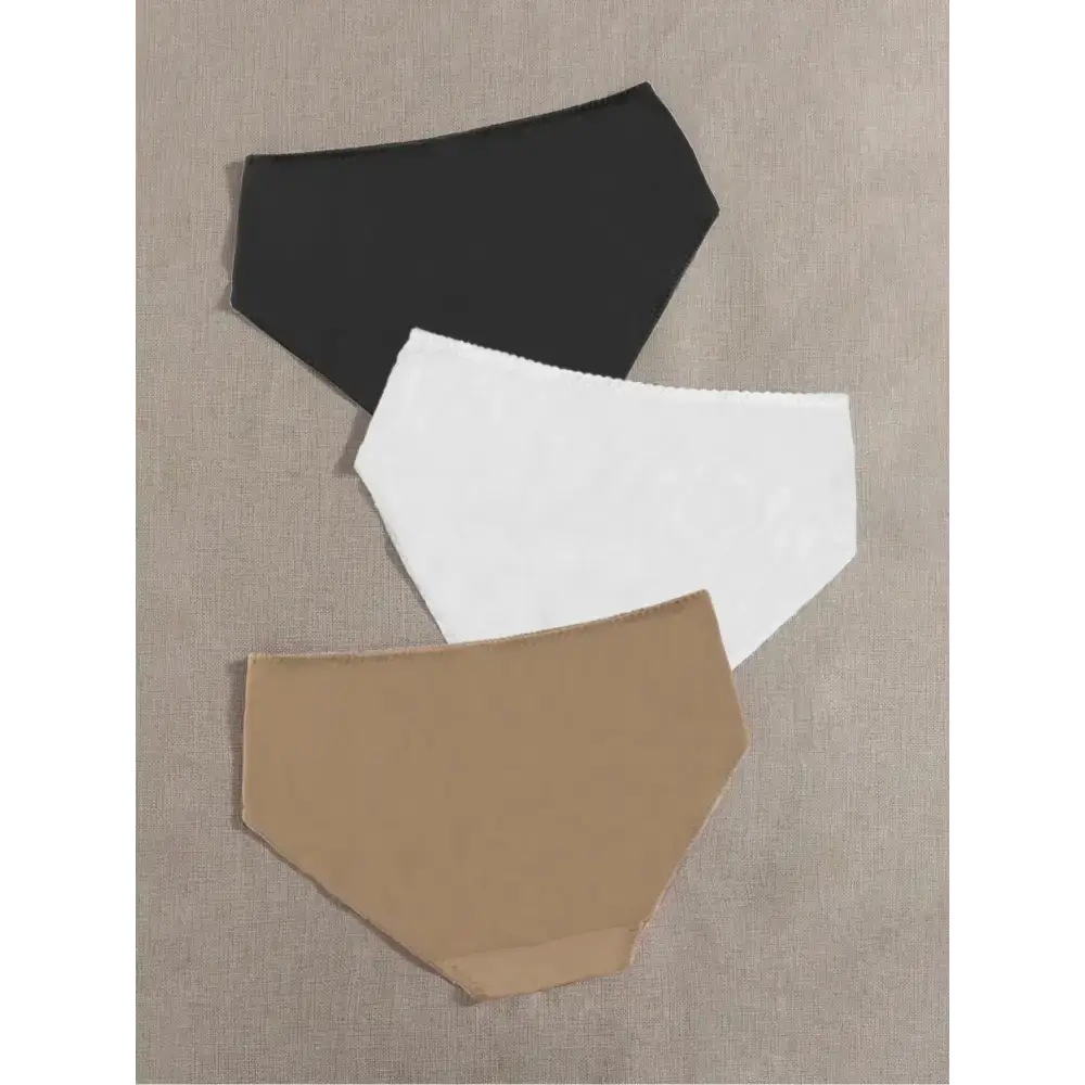 3Pcs Lot Simple Plain Plus Size Panties for Women Thin Soft Comfort Underwear Sizes 0XL to 5XL - The Lady's Haven Boutique
