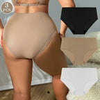 3Pcs/Lot Simple Plain Plus Size Panties for Women Thin Soft Comfort Underwear 0XL 1XL 2XL 3XL 4XL 5XL
