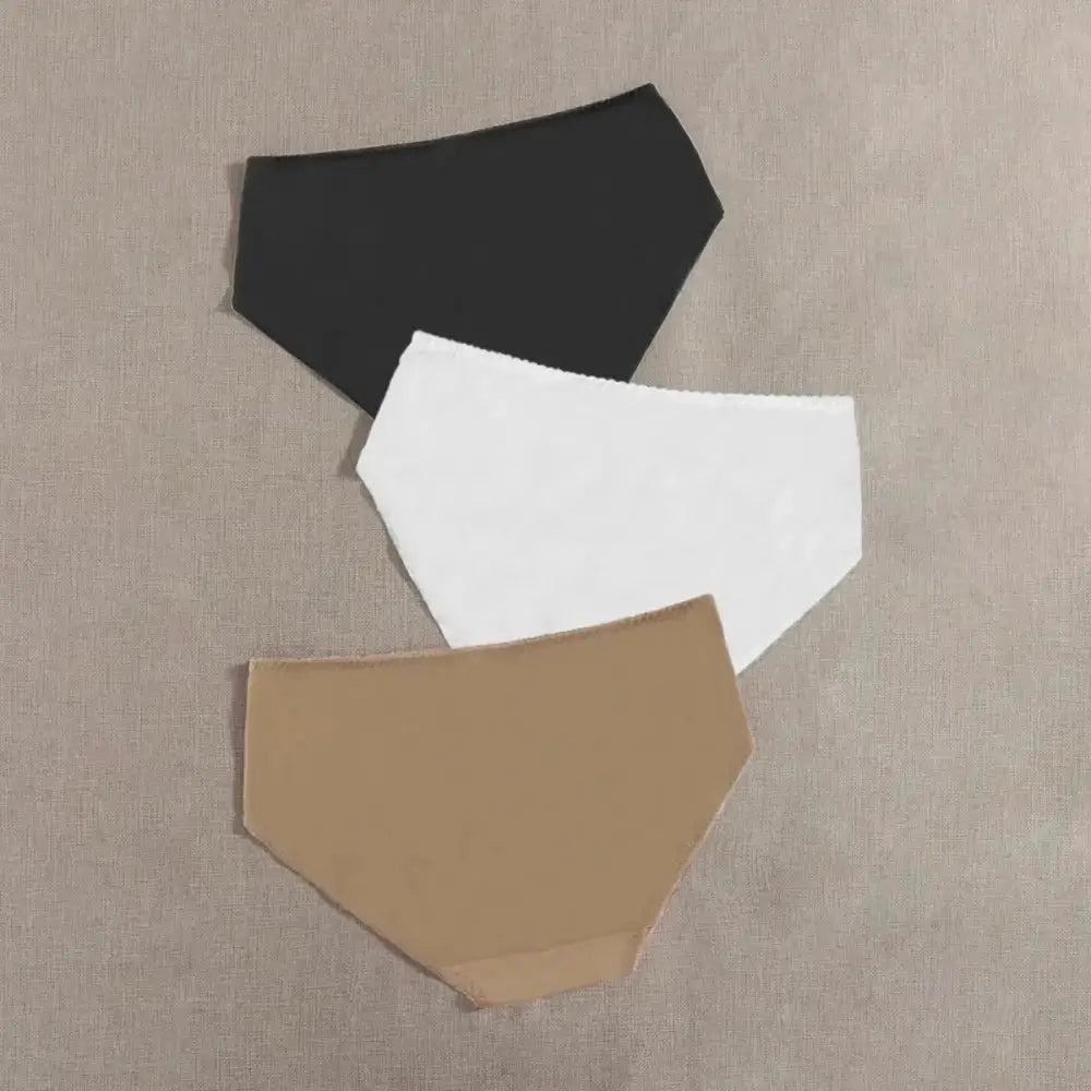 3Pcs Lot Simple Plain Plus Size Panties for Women Thin Soft Comfort Underwear Sizes 0XL to 5XL - The Lady's Haven Boutique