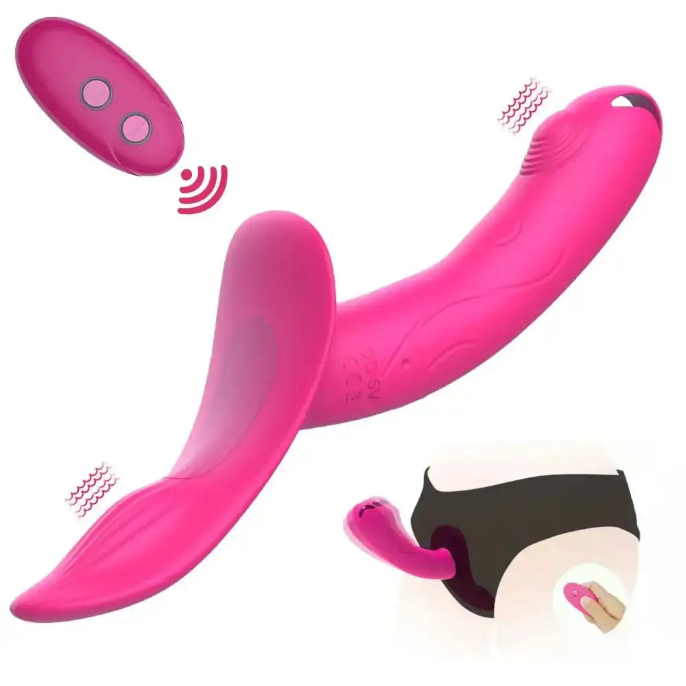 7 Speeds Wearable Double Vibrators For Women Lesbian Couples USB Rechargeable Strapless Strap on Dildo Female Adults Sex Toys - The Lady's Haven