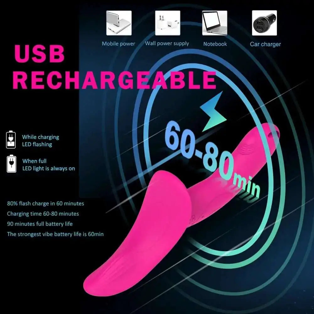 7 Speeds Wearable Double Vibrators For Women Lesbian Couples USB Rechargeable Strapless Strap on Dildo Female Adults Sex Toys - The Lady's Haven