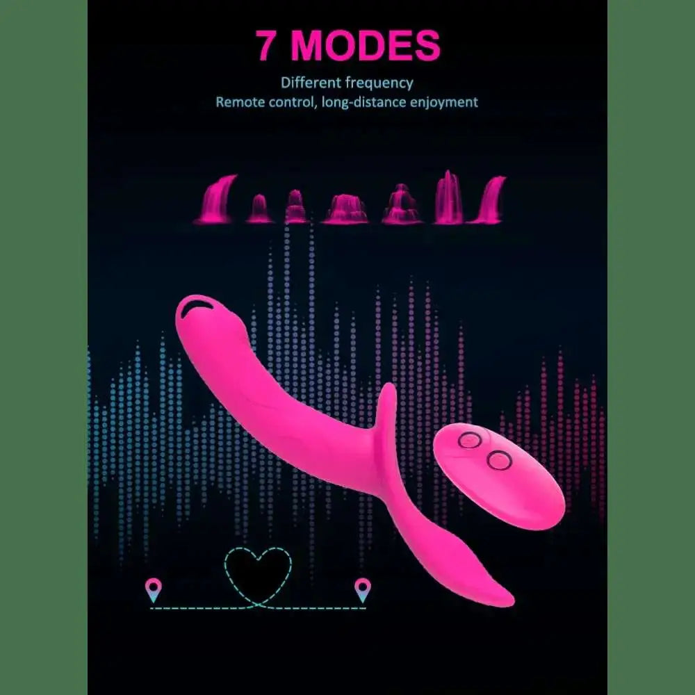 7 Speeds Wearable Double Vibrators For Women Lesbian Couples USB Rechargeable Strapless Strap on Dildo Female Adults Sex Toys - The Lady's Haven