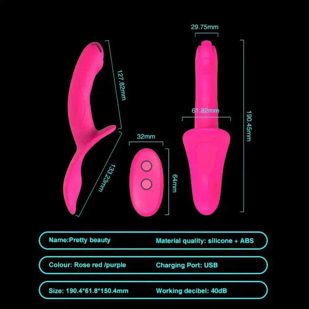 7 Speeds Wearable Double Vibrators For Women Lesbian Couples USB Rechargeable Strapless Strap on Dildo Female Adults Sex Toys - The Lady's Haven