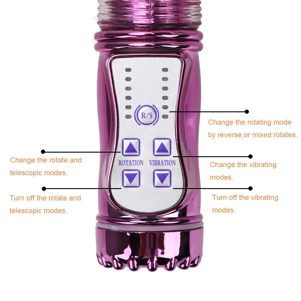 Rabbit Vibrator Telescopic Dildo Vibrator G-Spot Clit AV Stick Stimulator Vaginal Massager Sex Toys for Women Female