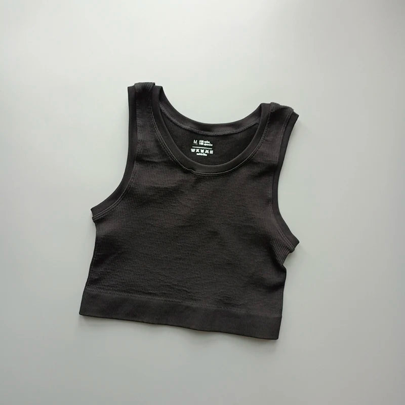 Ladies Seamless Yoga Vest Stylish Comfy