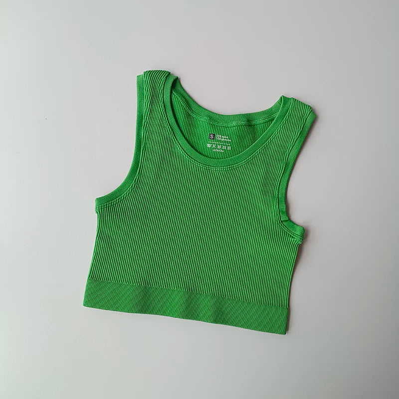 Ladies Seamless Yoga Vest Stylish Comfy