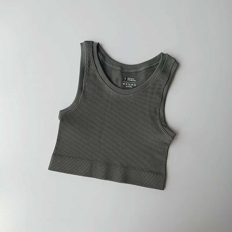 Ladies Seamless Yoga Vest Stylish Comfy