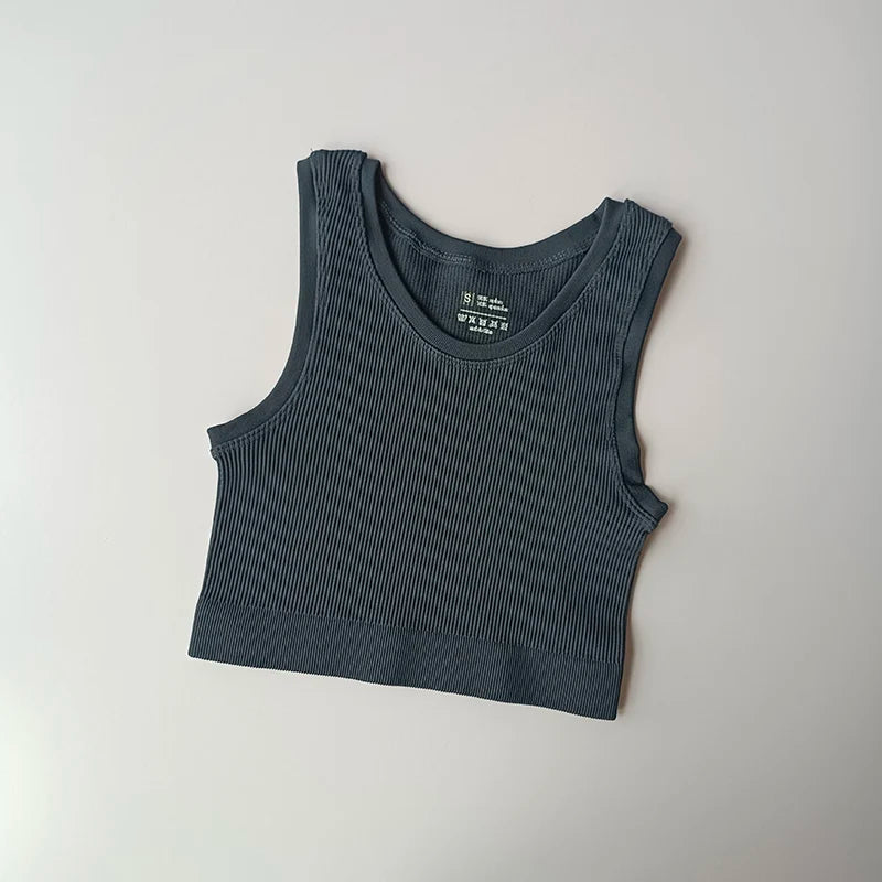 Ladies Seamless Yoga Vest Stylish Comfy