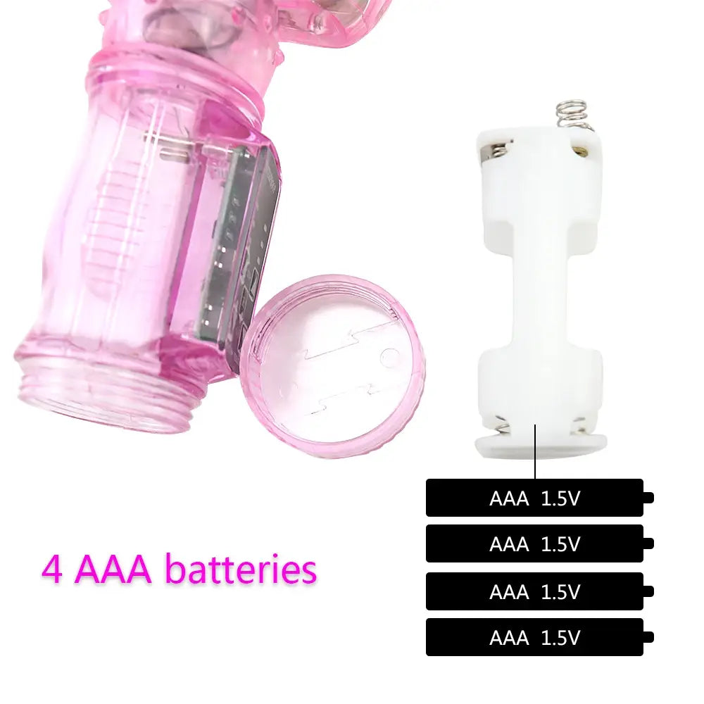 Dildo Rabbit Vibrator Masturbator G Spot 12 Speeds Vibration Dual Motor Massager Clitoris Rotation Stimulator Female